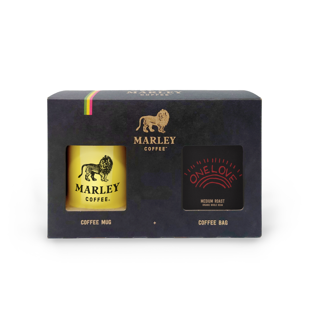 Marley Coffee One Love Gift Box & Marley Coffee Mug, From The Family of Bob Marley, Organic