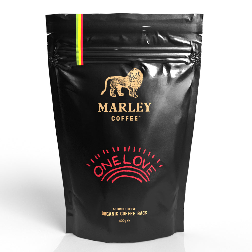 Marley Coffee One Love Medium Roast Coffee Bags, from the Family of Bob Marley